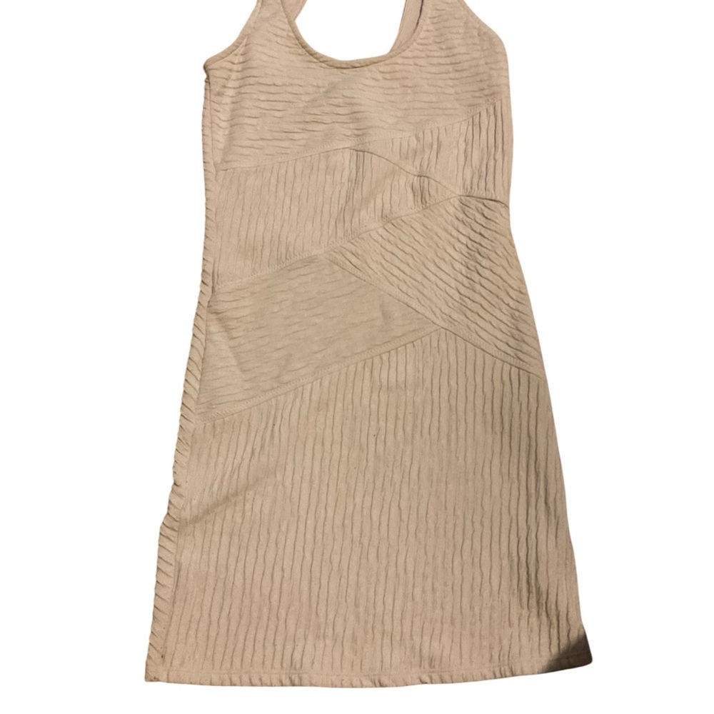 Free People Cream Textured Knit dress